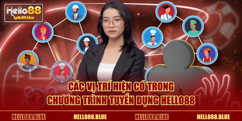 Các vị trí hiện có trong chương trình tuyển dụng HELLO88